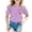 v#206Purple992, variant on Rggeeun Baby Girls Blouse Cute Glitter Butterfly & Tie Pattern Short Sleeve Crew Neck Smooth Lightweight for Summer Party Night Elegant Tops,White,5-6 Years