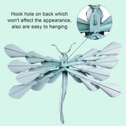 Liffy Metal Dragonfly Wall Art - 14 Decorative Green Dragonfly with Leaf-Shaped Wings, Perfect for Indoor or Outdoor Decor