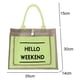 thumbnail image 2 of Nuevo bolso del bolso del hombro de la tendencia un de la bolsa de asas del topetón del color del cáñamo del algodón de la lona, 2 of 6