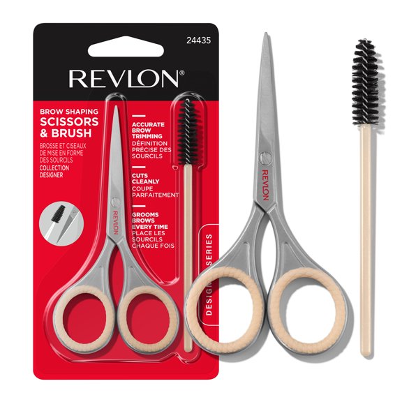 Revlon Designer Series Brow Set, Trimming and Shaping Eyebrow Kit With Brow Scissor and Spoolie Brush, 1 count