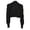 Black, variant on HNMKIU | Women's Solid Color Long Sleeve Hollow Thin Shawl Fashion Loose Sunscreen Knitted Shawl Pink,One Size