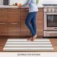 thumbnail image 5 of Beige Stripes Door Mat&nbsp;Indoor Outdoor Entrance, Non Slip Small Rug for Kitchen Bathroom Entryway Rug, Simple Beige White Texture Washable Doormat Floor Mat for Office Home Decor 16x24 Inch, 5 of 8