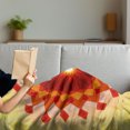thumbnail image 3 of Mandala Soft Flannel Fleece Throw Blanket, Vibrant Rays Point Squares and Triangles Oriental Illustration of Flower Shape, Cozy Plush for Indoor and Outdoor Use, 50" x 70", Multicolor, by Ambesonne, 3 of 5