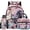 Cherry Blossom Horse, variant on Garronmavis Vintage Art Heart Cat 4PCS School Backpack Set, 17 Inch Colorful Graffiti Print Girls Daypack with Insulated Lunch Bag, Pencil Pouch and Water Bottle Holder