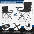 thumbnail image 2 of 2  Lightweight Camping Chairs, 300LBS Heavy-Duty Portable Folding Chairs with Carry Bag, Compact Design for Camping, Beach, Picnics, and Outdoor Event, 2 of 3