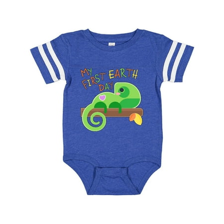 

Inktastic My First Earth Day- cute lizard Gift Baby Boy or Baby Girl Bodysuit