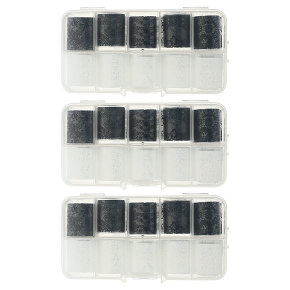 30 rollos de pegatinas para uñas con diseño de estrella de encaje para manicura.