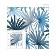 thumbnail image 6 of Lillian August Luxe Haven Tropic Palm Toss Peel and Stick Wallpaper 20.5 in W x 18 ft. L - Blue Seas, 6 of 6