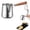 6.97×3.15 in, variant on 304 Stainless Steel Frother Pitcher, 3 Size Latte Art Milk Frothing Cup, Multi-Functional Stainless Steel Coffee Pitcher, Wooden Handle Frother Jug, Kitchen Milk Steaming Pitcher,7.28×3.54 in