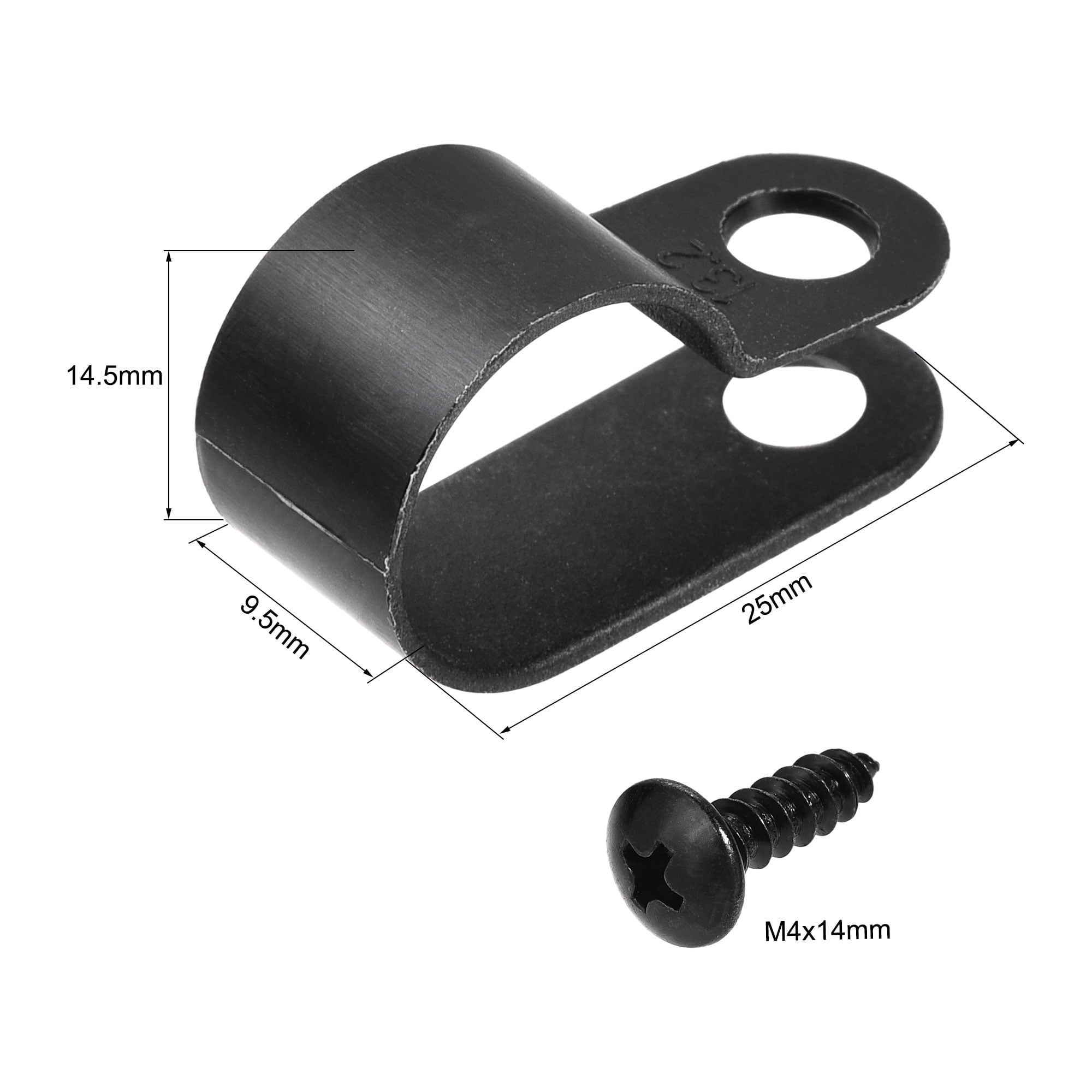 DesertBoy 151 Stuks Nylon R-Type Kabelklemmen Set - Zwart Plastic R-Clips Met Schroevendraaier en Schroeven Voor Organiseren en Bevestigen Van Draad DesertBoy 151 Stuks Nylon R-Type Kabelklemmen Set - Zwart Plastic R-Clips Met Schroevendraaier en Schroeven Voor Organiseren en Bevestigen Van Draad