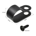 thumbnail image 2 of Unique Bargains 13.2mm Nylon R Type Cable Clip Wire Clamp with Screws Black 50 Pieces, 2 of 5