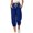 *Blue, variant on Women's Drawstring Waffle Capri Joggers, Summer Stretchy Cropped Pants For Women , Ladies' Running Gym Trousers with Pockets,Gray,S-2XL