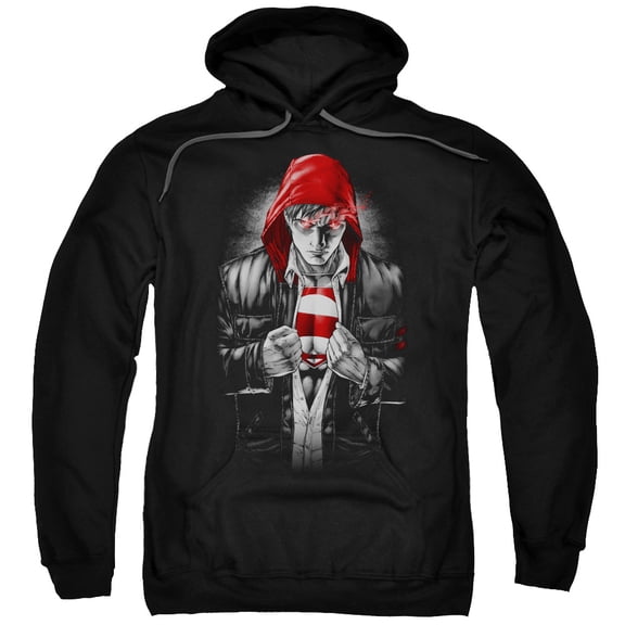 Superman Earth One Adult Pullover Hoodie Sweatshirt Black