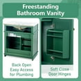thumbnail image 4 of Christopher Knight Home 30" Bathroom Vanity with Sink, Soft-Close Door, Tip-out Drawer, Green, 4 of 10