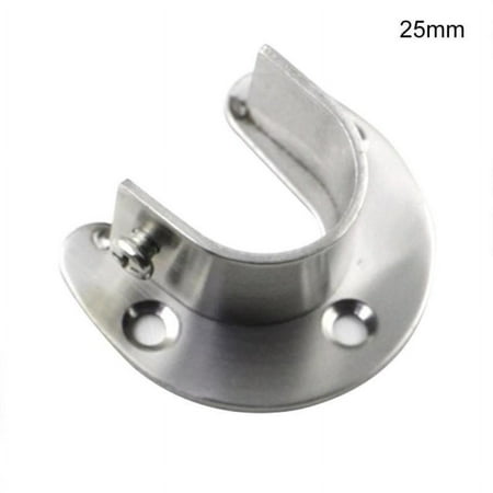 Homena Wardrobe Rod Rails Socket End Support Bracket 25/32mm Chrome Plated Pack Of 2