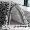 thumbnail image 5 of Gray Thick Shaggy Bath Rug Mats Bathroom Rugs for Bathroom Non Slip Absorbent Plush Washable Carpet Living Room Bedroom Mat Floor, 5 of 6