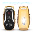 thumbnail image 3 of for Ford Key fob Cover,TPU Car Key Case Protector with Keychain Compatible with Ford Fusion F-150 Edge Explorer Mustang Lincoln MKZ MKC 2/3/4/5 Buttons Smart Key, 3 of 6