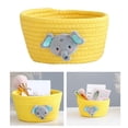 thumbnail image 4 of Caja organizadora de cepillo de maquillaje de juguete de escritorio de cesta de almacenamiento de estilo japonés con personaje de dibujos animados amarillo Soledad Cesta de almacenamiento tejida a mano, 4 of 9
