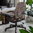 thumbnail image 2 of Renewold Bohemian Mandala Flower Office Chair Cover Stretchable Desk Chair Slipcover with Elastic Bottom Removable Anti dust Office Computer Chair Cover for Office Chair, S, 2 of 7