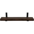 thumbnail image 3 of CONSDAN Floating Shelves, USA Grown Solid Oak Hardwood, Wall Shelves for Bedroom, Bathroom, Living Room, Kitchen, 24x7.5x1.5 in, Dark Walnut, 3 of 6