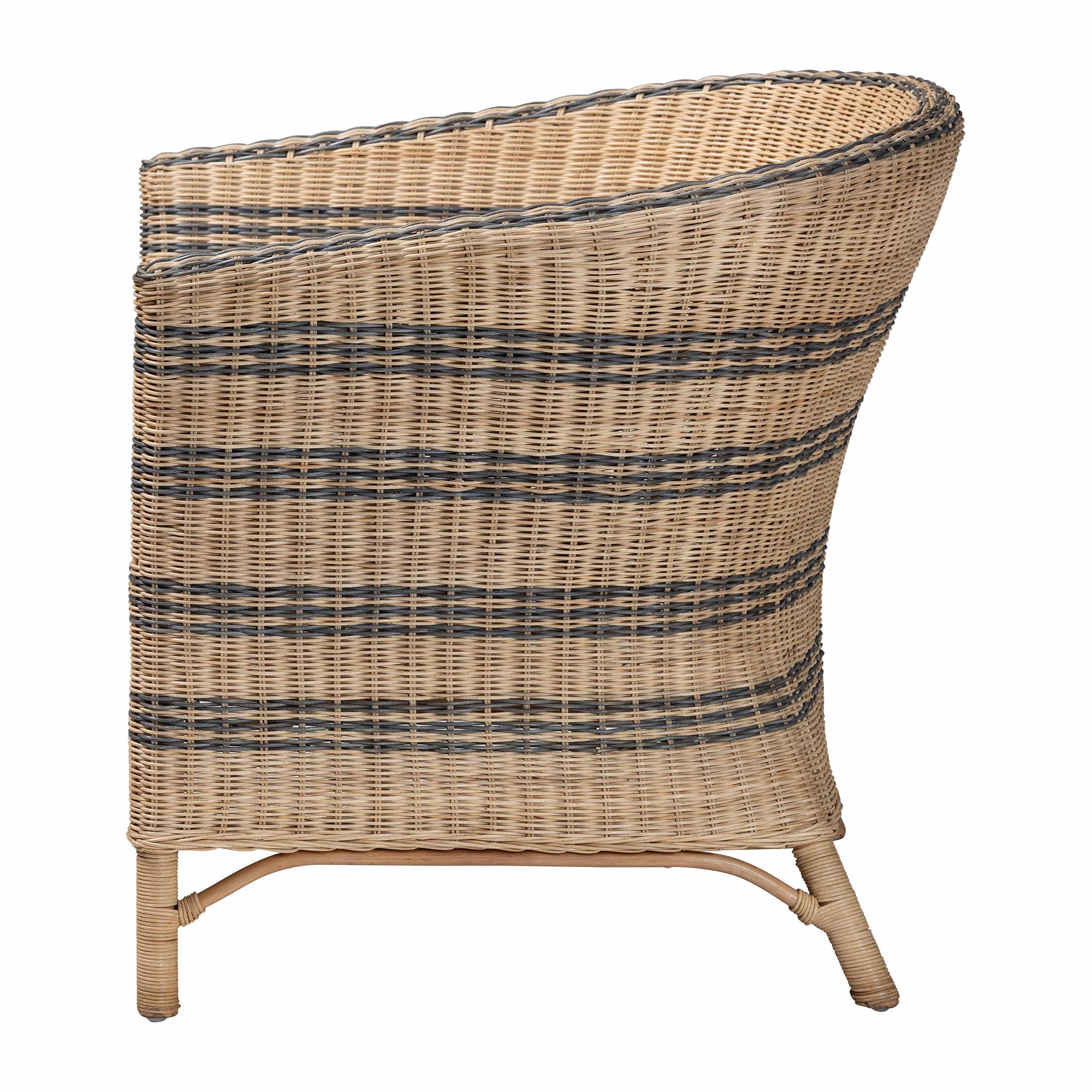 bali & pari Elda Boho Accent Chair, Natural Brown