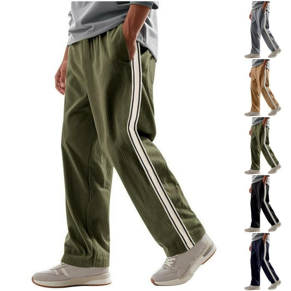 Sakmal Sweatpants Men's and Big Men's Athletic Fleece Lined Wide Leg Open Bottom Pants Green Hiking Lihtweight Sweatpants for Men L