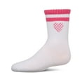 thumbnail image 3 of MeMoi  Checkered Heart Crew Socks - Girls - Female, 8, Green, 3 of 10