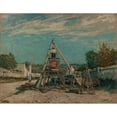 thumbnail image 2 of Alfred Sisley 18x15 Gold Ornate Wood Frame and Double Matted Museum Art Print Titled - Long Sawers (1876), 2 of 4