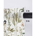thumbnail image 6 of Pastoral Botanical Curtains 45 Inch Length, Sheer Curtains for Bedroom Living Room Window Summer Birds Spring Floral Rod Pocket Voile Drapes Kitchen Curtains Small Half Window 42"x45" 2 Panels, 6 of 6
