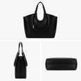 thumbnail image 6 of Wrangler Tote Bag for Women Vegan Leather Large Shoulder Purse, Black, 6 of 9