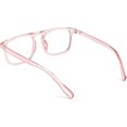 thumbnail image 2 of Gafas cuadradas clásicas con bloqueo de luz azul para mujer y hombre, anteojos de ordenador con parte superior plana a la moda B2870, 2 of 5