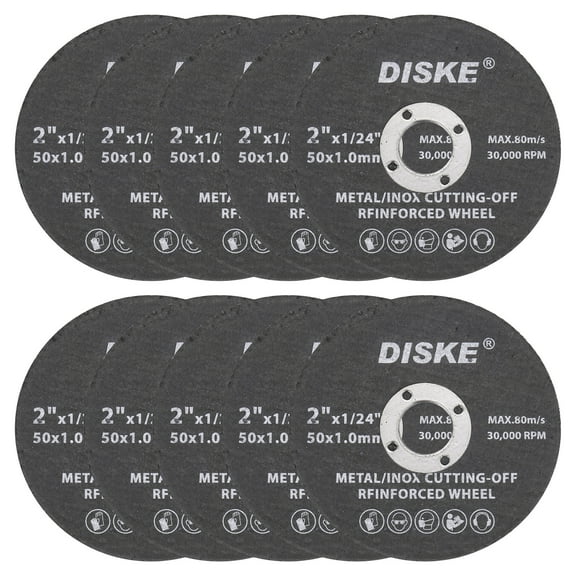 Uxcell 10 Pieces Cut Off Wheels 2" x 1/32" x 3/8" Angle Grinder Cutting Discs, Black