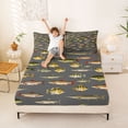 thumbnail image 3 of Manfei Hippie Freshwater Fish Bed Sheets, Wildlife Full Size Sheets, Gray, 4-Piece, 1 Flat Sheet, 1 Fitted Sheet and 2 Pillowcases, 3 of 6