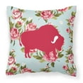 thumbnail image 1 of Caroline's Treasures BB1127-RS-BU-PW1414 Buffalo Shabby Chic Blue Roses Decorative Pillow Large Multicolor, 1 of 4