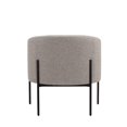 thumbnail image 4 of Benjara Mae 29 Inch Accent Armchair, Barrel, Gray Boucle Upholstery, Black Metal, 4 of 6
