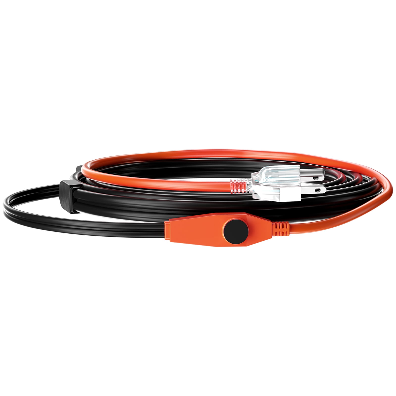 KFFKFF Pipe Warming Cord, 6FT 7W/FT Heating Strip for Tubes with Integrated Temperature Control, Water Pipe Warming Wire Safeguards PVC Tubing, Metallic and Synthetic Tubes from Cold Conditions