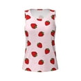 thumbnail image 4 of Xecao Strawberry print women's scoop neck, loose-fit workout tank tops for the gym., 4 of 9