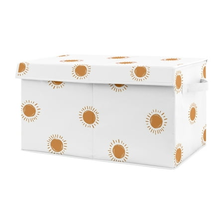 UPC: 0846480095712 | Boho Sun White and Pumpkin Storage Fabric Toy Box Boy or Girl by Sweet Jojo Designs