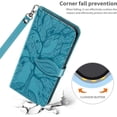 thumbnail image 2 of Compatible with iPhone 13 Mini Wallet Case Women Leather Flip with Wrist Strap Kickstand Magnetic Shockproof with Card Holder Protective Case for iPhone 13 Mini 5.4 inch Life Tree Blue, 2 of 7