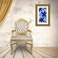 thumbnail image 3 of Loreth, Lanie 14x24 Gold Ornate Wood Framed with Double Matting Museum Art Print Titled - Blue Floral Panel, 3 of 4