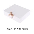 thumbnail image 1 of 10 Pieces Paper Gift Packaging Box with Ribbon Wedding Ceremony Engagement Cookie Candy Packing Case Portable Favor Boxes White 31x26x8cm, 1 of 9