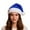 Blue, variant on Christmas Santa Hat for Women Soft Plush Pom Pom Santa Hat Color: Blue Size: One Size