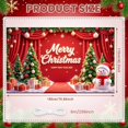 thumbnail image 2 of Red Theme Christmas Banner Christmas Tree Design Holiday Backdrop Gift Decorations Snowflake Pattern New Year Display for Christmas Party New Year Celebration Family Reunion, 2 of 9