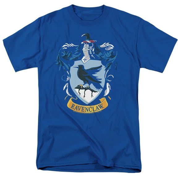 Harry Potter Ravenclaw Crest Unisex Adult T Shirt, Royal, Small