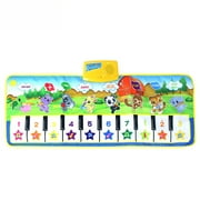 Toteaglile Play Keyboard Musical Music Singing Gym Carpet Mat Best Kids Baby Gift 100*36cm