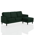 thumbnail image 2 of CosmoLiving Strummer Reversible Sectional Sofa Couch, Green Velvet, 2 of 11