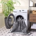 thumbnail image 3 of Safavieh Easy Care Emmet Bordered Polyester Machine Washable Area Rug, Gray/Ivory, 5' x 8', 3 of 12