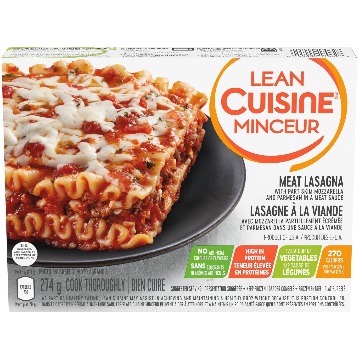 Lean Cuisine Meat Lasagna Frozen Entree 274 G Walmart Canada