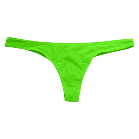 Prdecexlu Women s Hot Summer Beachwear Bikini Bottom Thong Swimwear Green XL