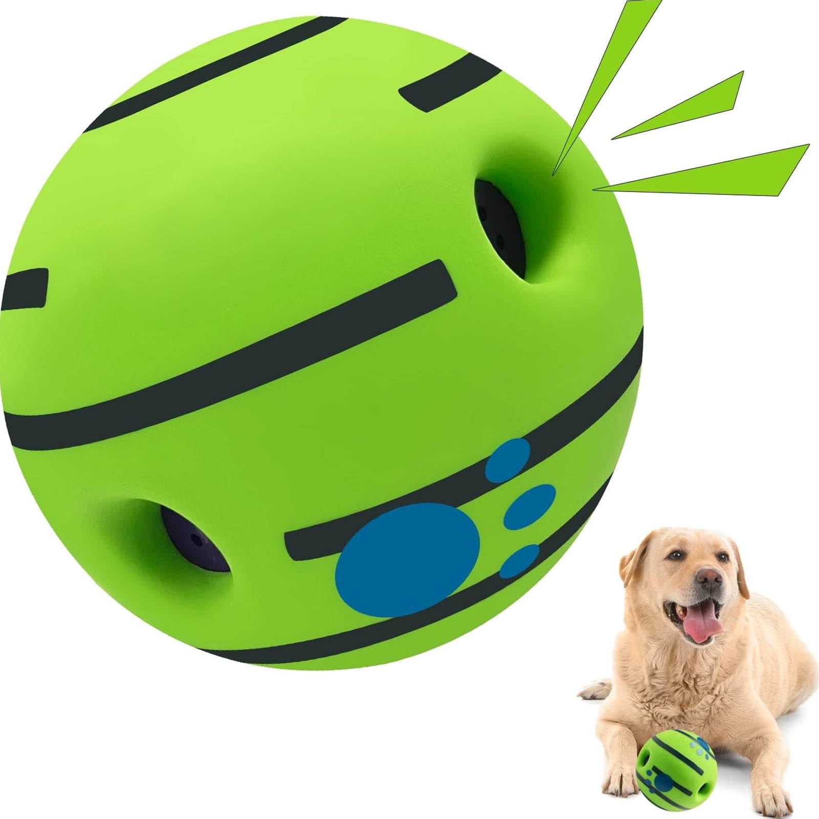 BYXAS Wobble Giggle Ball for Dogs, Interactive Dog Toys for Boredom, Squeaky Ball Dog Toys to Keep Them Busy, Pet Toys for Small Medium Large Dogs, Fun Giggle Sounds When Rolled(5.51Inch)